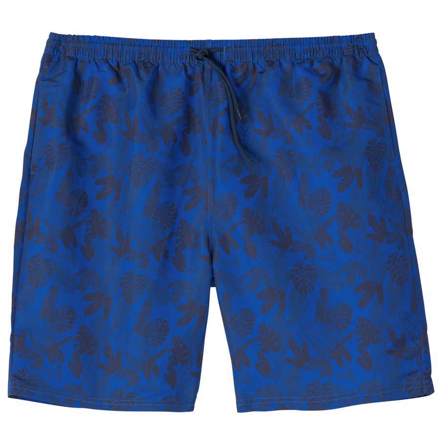 Bellonda Übergrößen Badeshorts blau Blätterprint