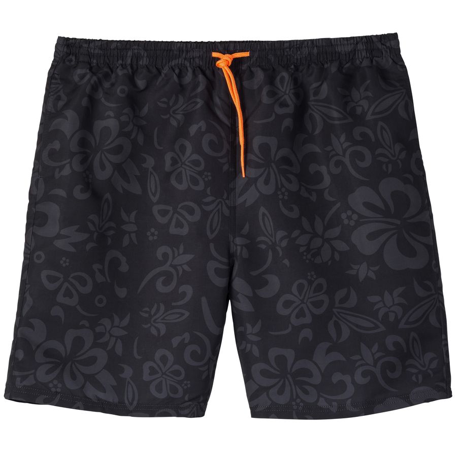 Bellonda Übergrößen Badeshorts schwarz-grau Print