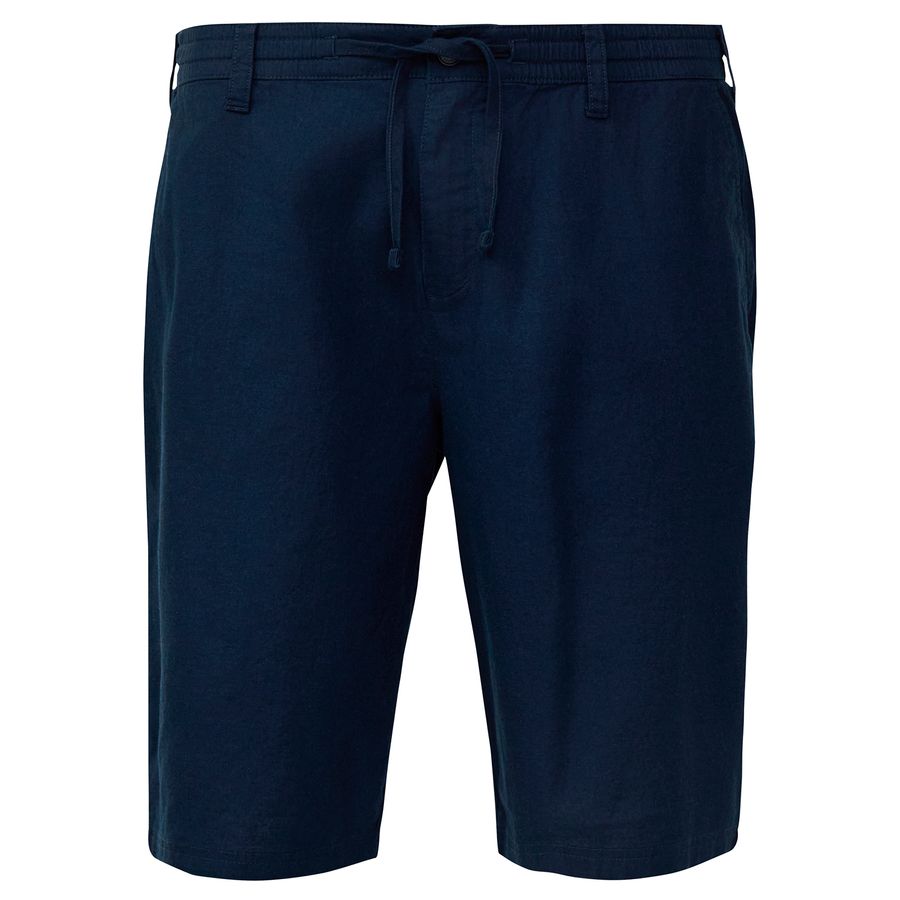 s.Oliver Übergrößen Chino-Bermuda navy Leinen