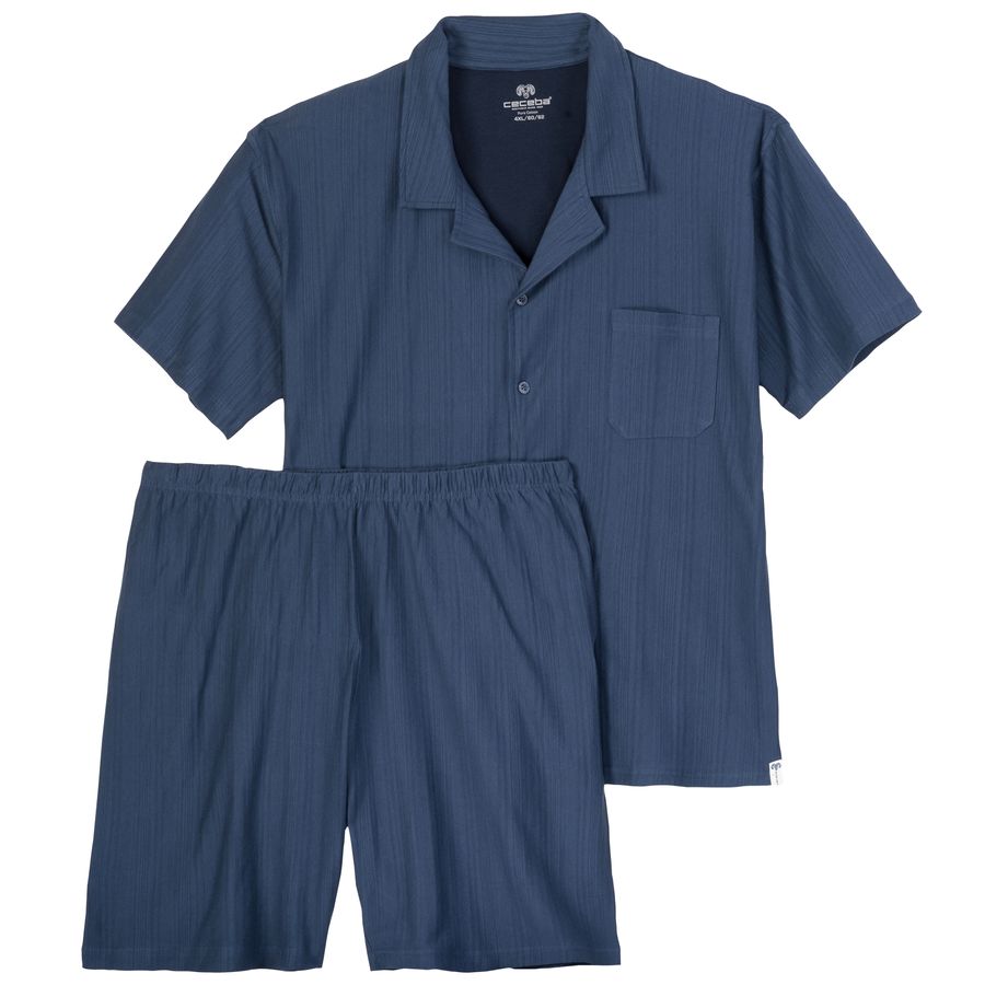 Ceceba Übergrößen Shorty dunkelblau fein gestreift