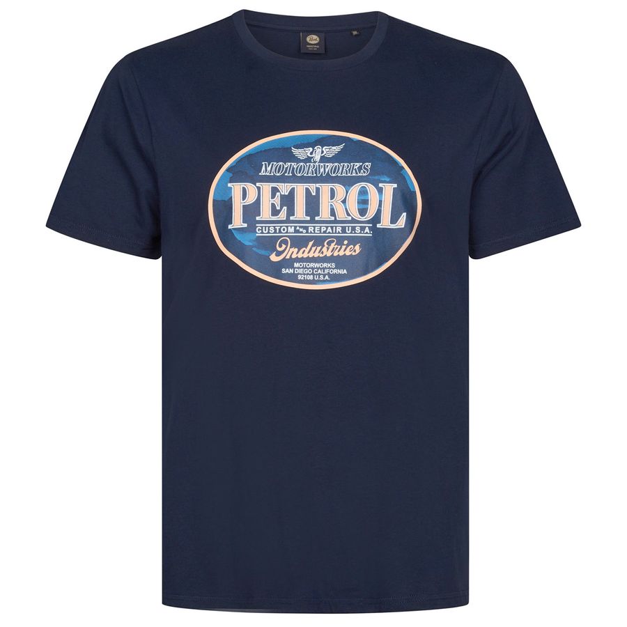 Petrol Industries XXL T-Shirt Vintage-Print navy