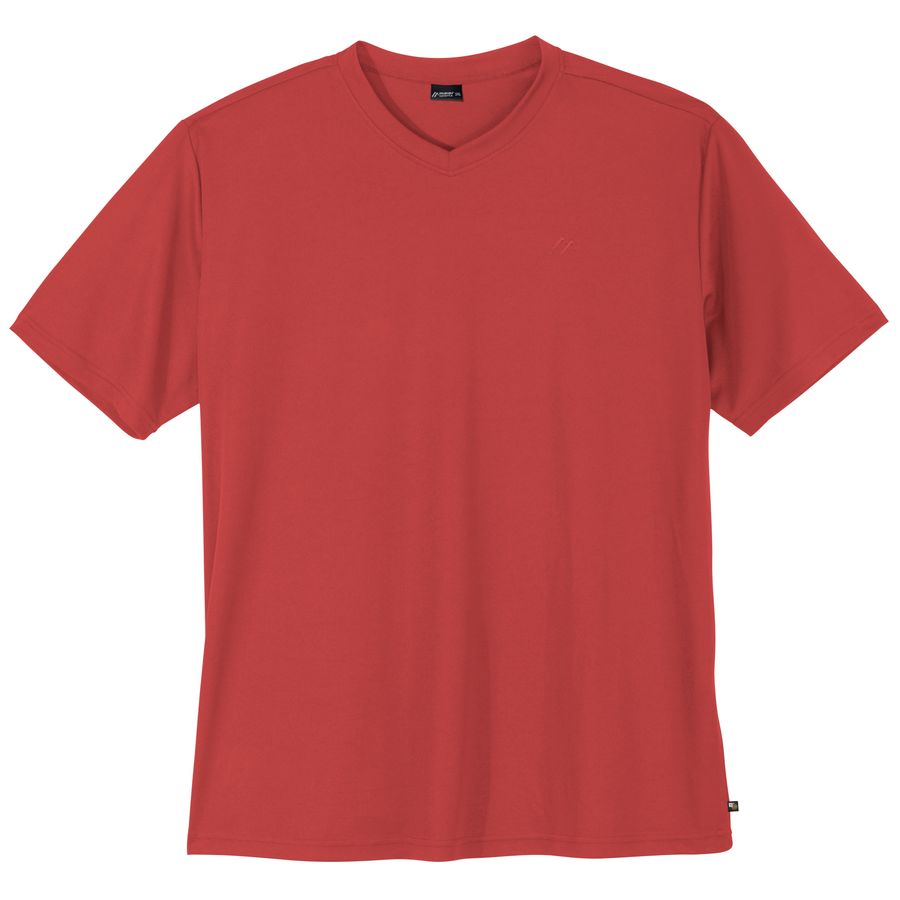 Maier Sports Übergrößen Funktionsshirt V-Neck rot