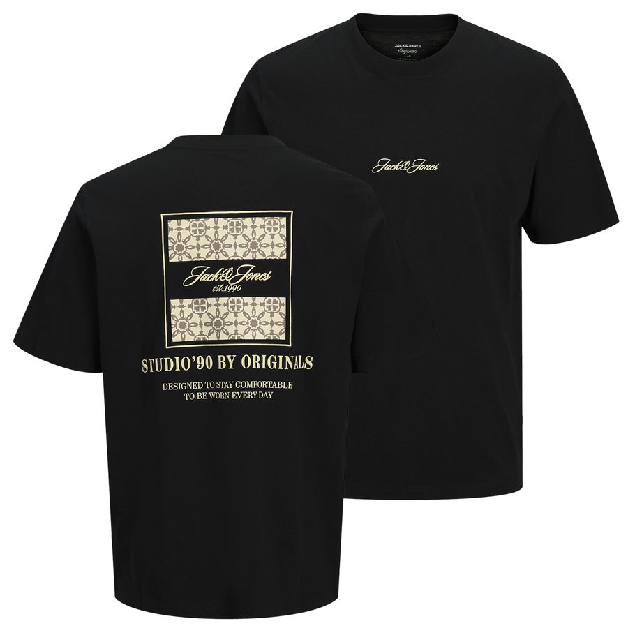 Jack&Jones Übergrößen T-Shirt schwarz JORCASSIS AOP