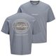 Jack&Jones Übergrößen T-Shirt graublau JORCASSIS AOP