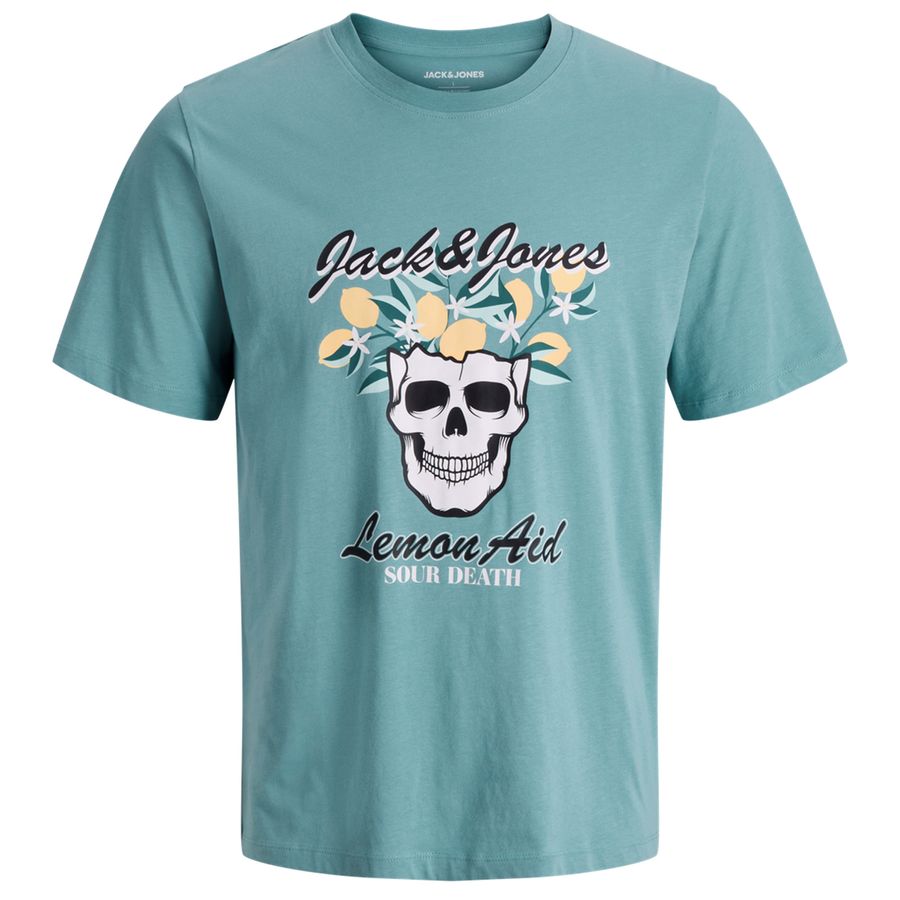 Jack&Jones XXL T-Shirt blaugrün Skullprint JJKING