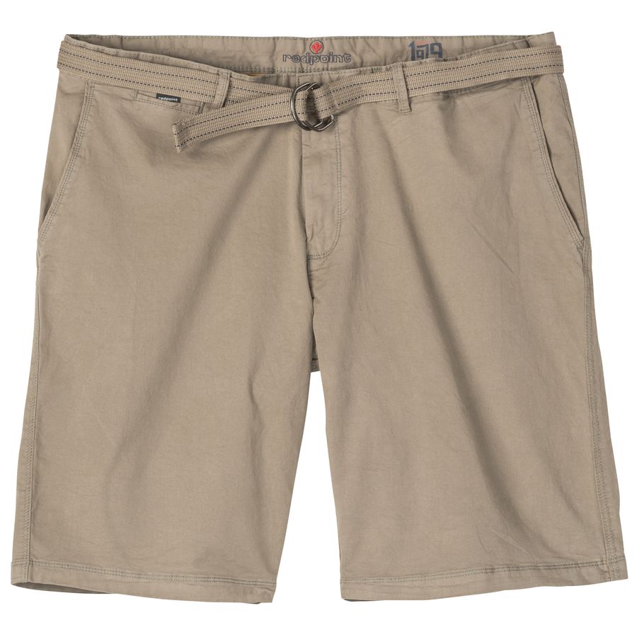 Redpoint Übergröße Chino-Shorts Surrey taupe Gürtel