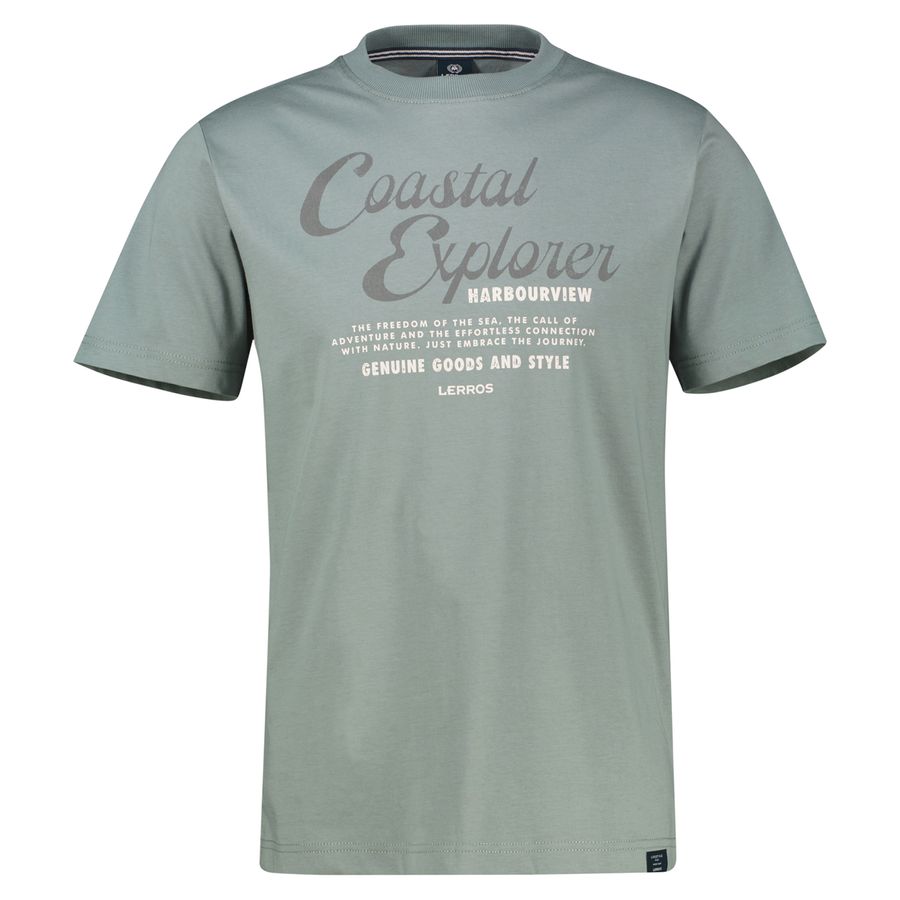 Lerros Übergrößen T-Shirt modisch grau Print Coastal