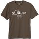 s.Oliver Übergrößen T-Shirt braun Logoprint