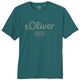 s.Oliver Übergrößen T-Shirt petrolblau Logoprint