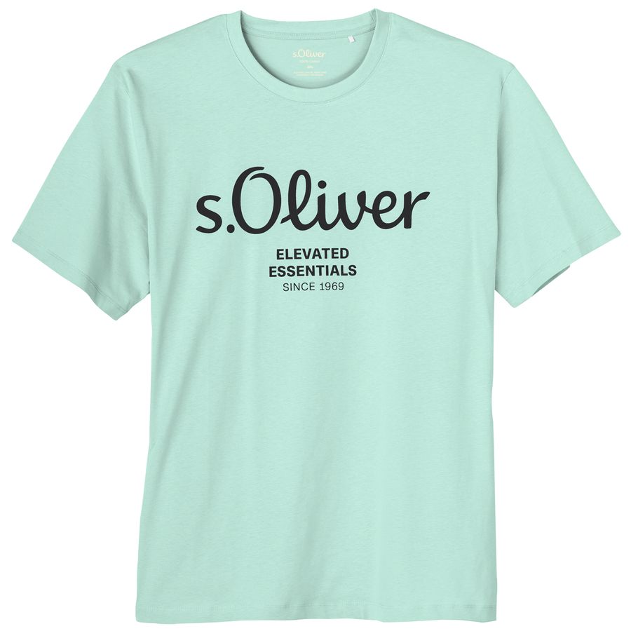 s.Oliver Übergrößen T-Shirt mint Logoprint