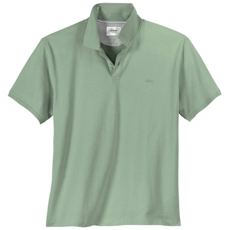 s.Oliver Übergrößen Basic-Poloshirt salbeigrün