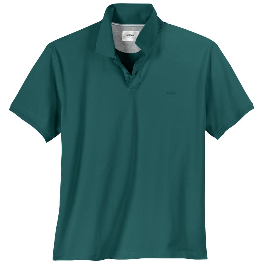 s.Oliver Übergrößen Basic-Poloshirt petrol