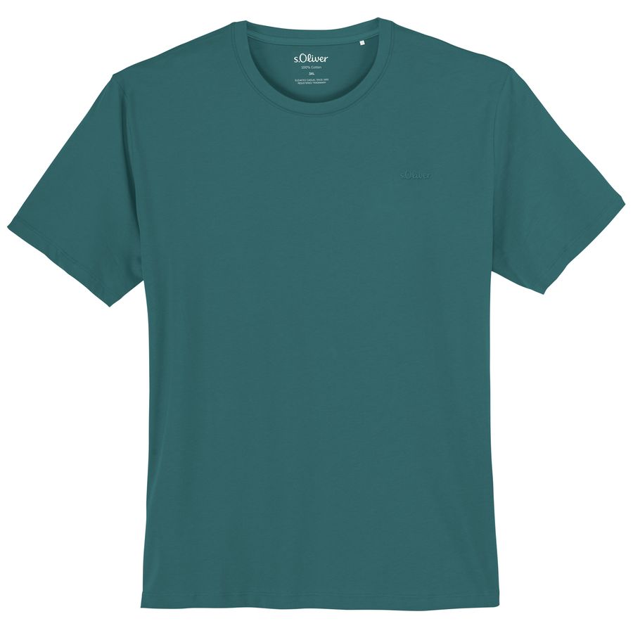 s.Oliver Übergrößen Basic-T-Shirt petrol