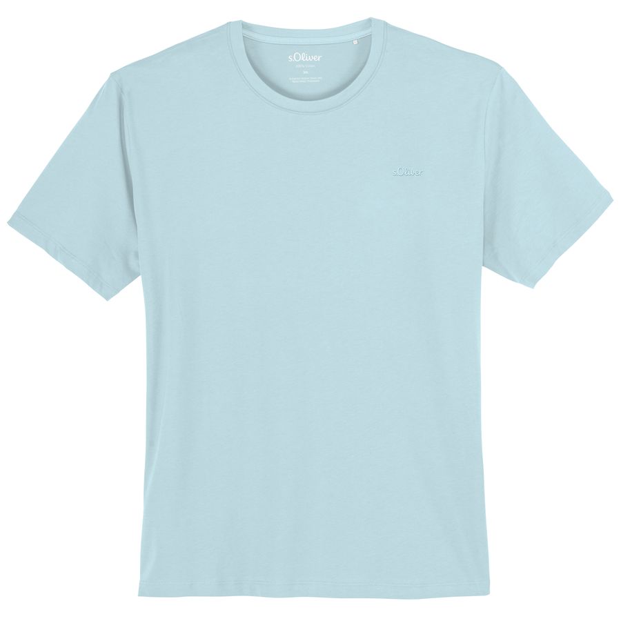 s.Oliver Übergrößen Basic-T-Shirt hellblau