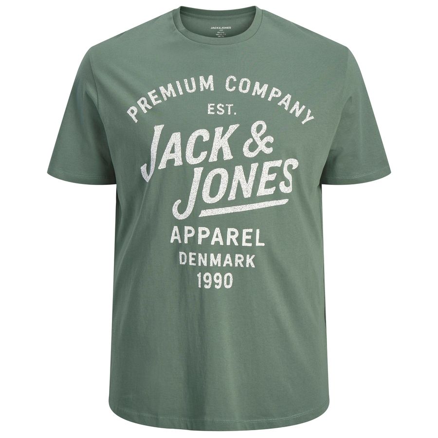 Jack&Jones Übergrößen T-Shirt grün JPRBLUZANE Print
