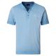 CasaModa Henley T-Shirt Übergröße hellblau Used-Look