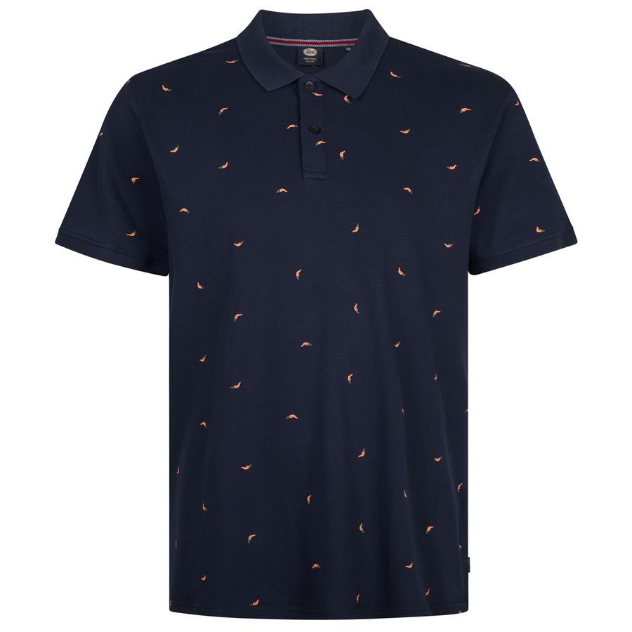 Petrol Industries Übergrößen Poloshirt navy-orange