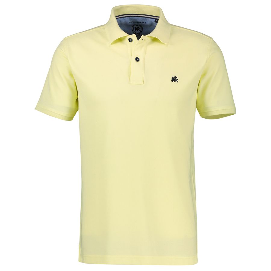 Lerros Übergrößen Basic-Poloshirt hellgelb