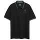 s.Oliver Übergrößen Poloshirt schwarz Brustprint s.Oliver Übergrößen Poloshirt schwarz Brustprint