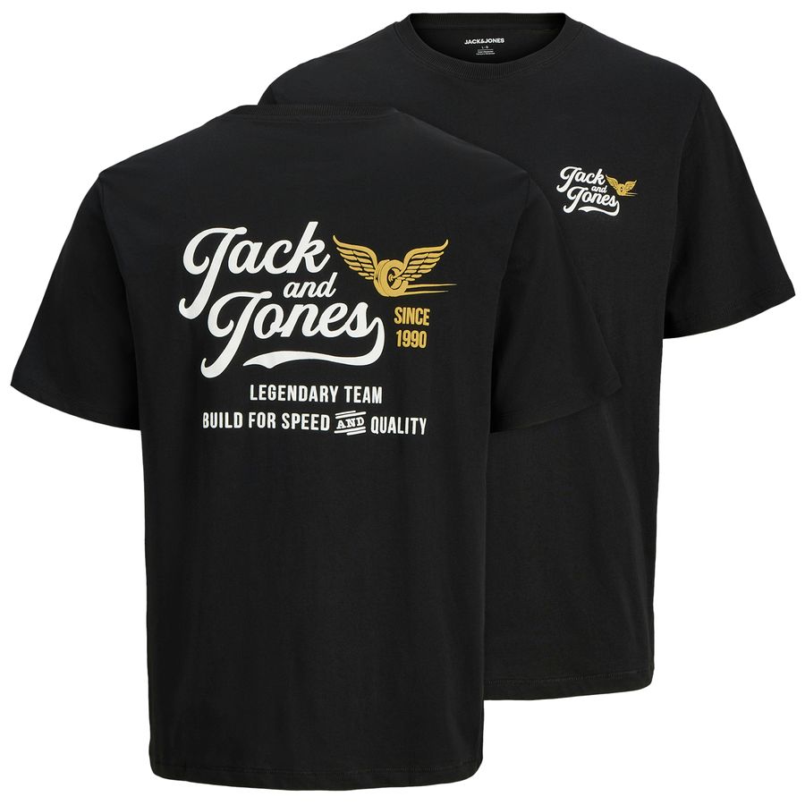 Jack&Jones Übergrößen T-Shirt schwarz Print JJLEGEND