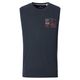 CasaModa XXL Tanktop anthrazit melange Brustprint