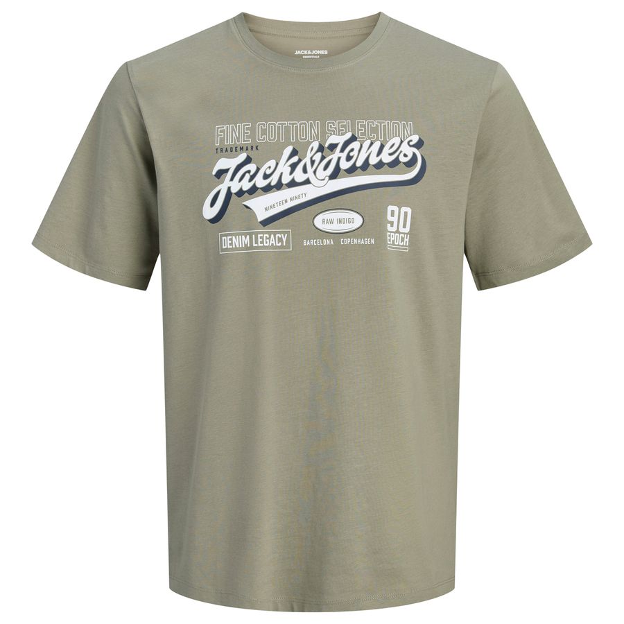 Jack&Jones Übergrößen T-Shirt khaki Print JJELOGO