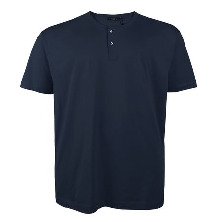 T-Shirt mit Knopfleiste dunkelblau Kitaro Übergröße T-Shirt mit Knopfleiste dunkelblau Kitaro Übergröße