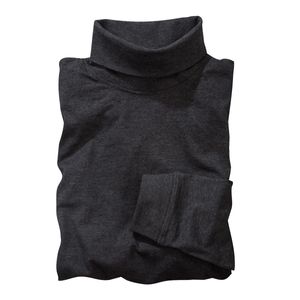 Redfield XXL Rollkragen-Langarmshirt anthrazit melange