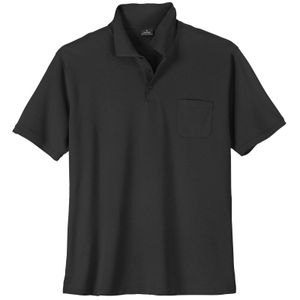 Ragman Softknit Poloshirt Übergröße schwarz