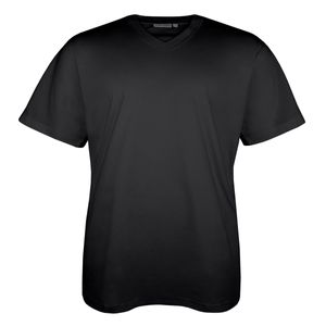 V-Ausschnitt schwarzes T-Shirt von Lucky Star Übergröße
