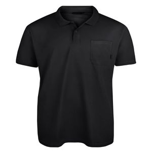 Basic Pique Poloshirt schwarz von Lucky Star Übergröße