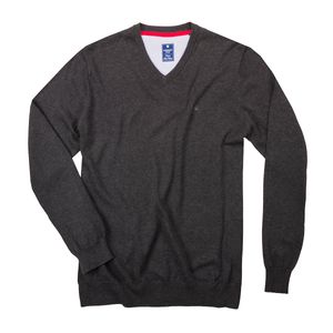 XXL Redmond V-Neck Pullover dunkelgrau melange