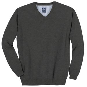 XXL Redmond V-Neck Pullover dunkelgrau melange