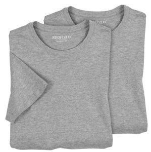 Redfield Doppelpack T-Shirts Übergröße grau melange