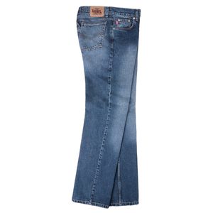 Lucky Star XXL Jeans denim blau used sandblast