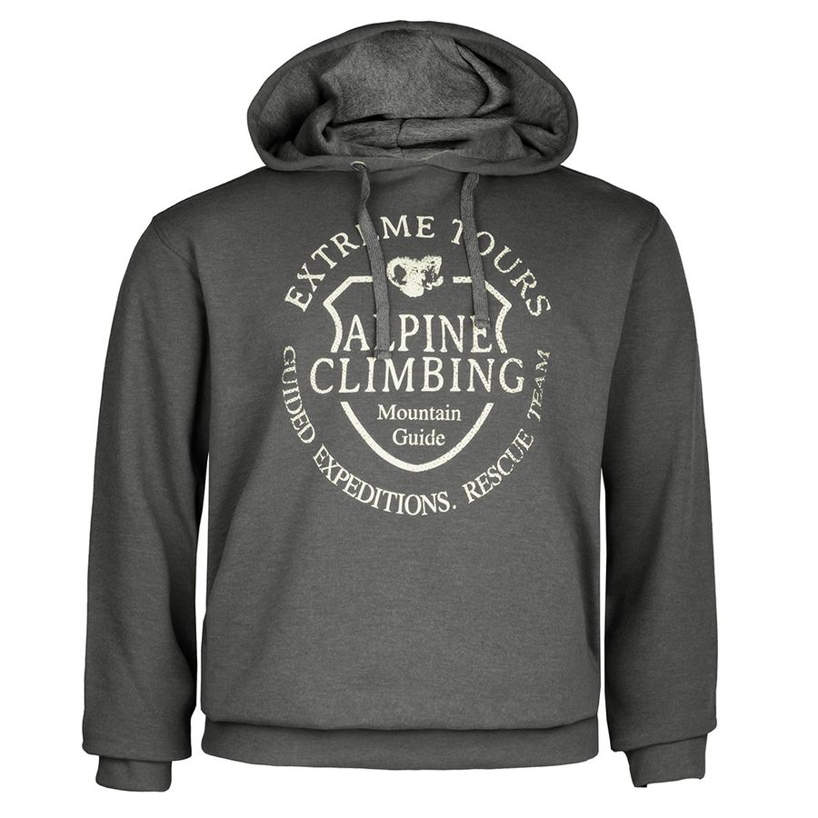 Redfield Kapuzen-Sweatshirt anthrazit meliert Print