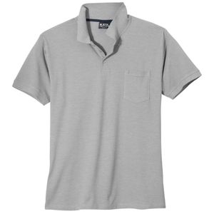North Latitude Poloshirt grau melange Übergröße