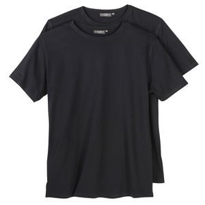 Doppelpack T-Shirt Herren Kitaro Übergröße schwarz