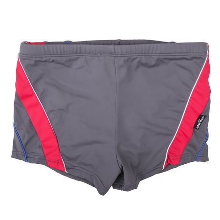 Übergrößen Kasten-Badehose Herren Elemar grau-rot Übergrößen Kasten-Badehose Herren Elemar grau-rot