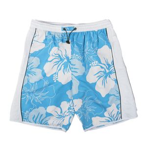 Elemar Badeshort hellblau-weiß Floralprint XXL