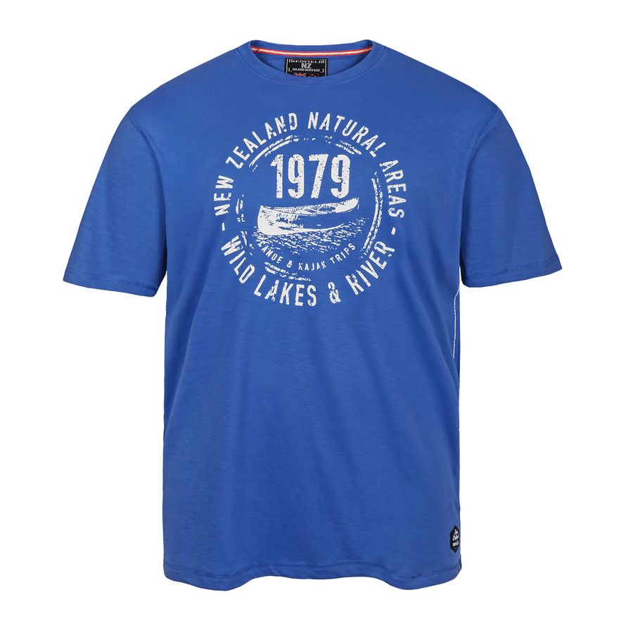 Redfield bedrucktes T-Shirt atlantic blue Übergröße