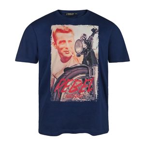 Replika by Allsize T-Shirt blau mit Print Übergröße