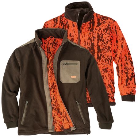 Hubertus XXL Warn-Wendejacke olivbraun-neonorange Hubertus XXL Warn-Wendejacke olivbraun-neonorange
