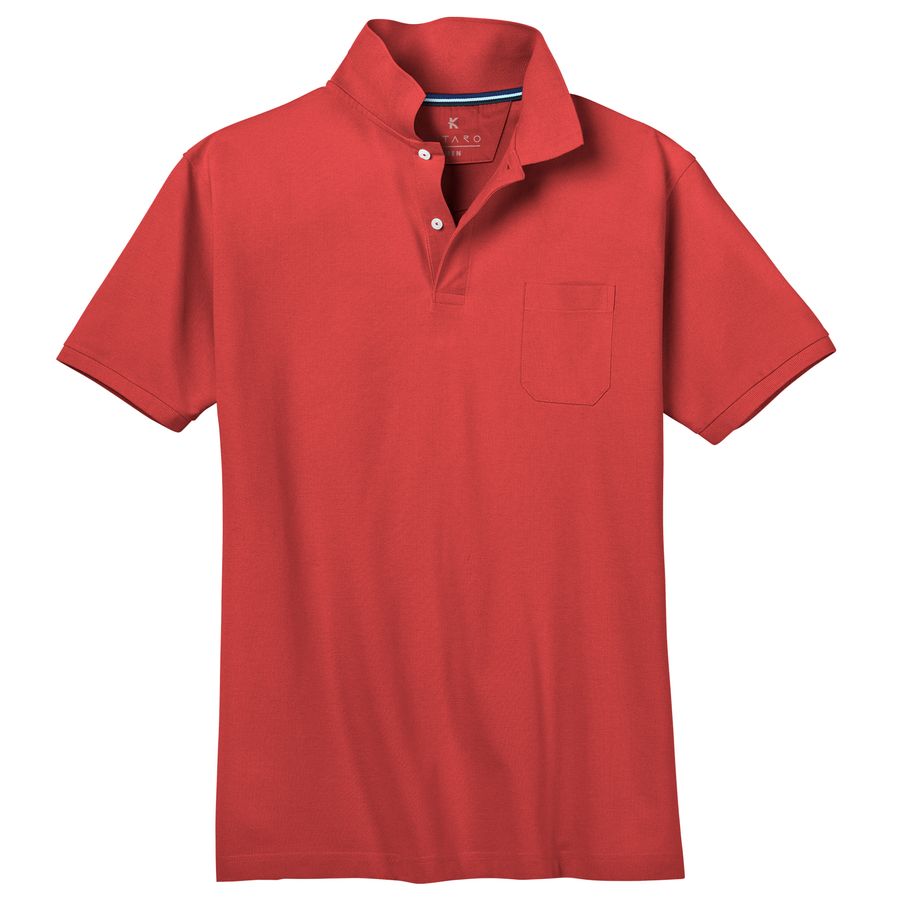 Kitaro Basic Piqué Poloshirt rot große Größen