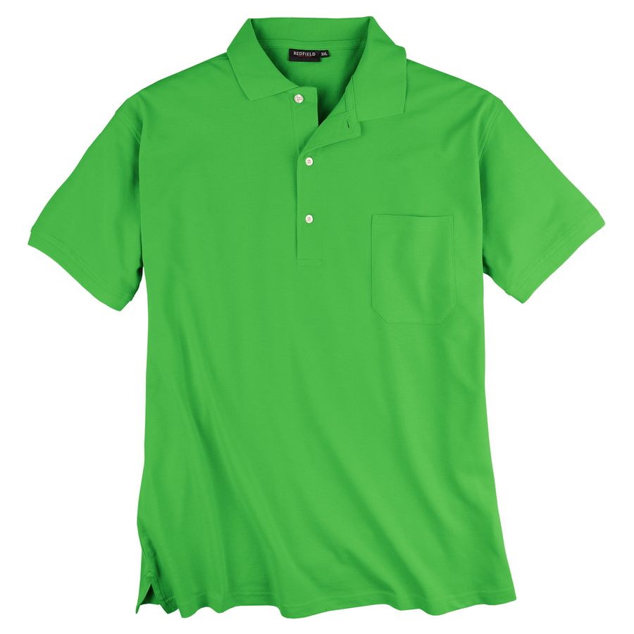 Redfield Piqué Poloshirt große Größen giftgrün
