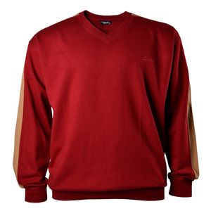 Sweatshirt rot-camel mit Einsätzen Lucky Star Übergröße