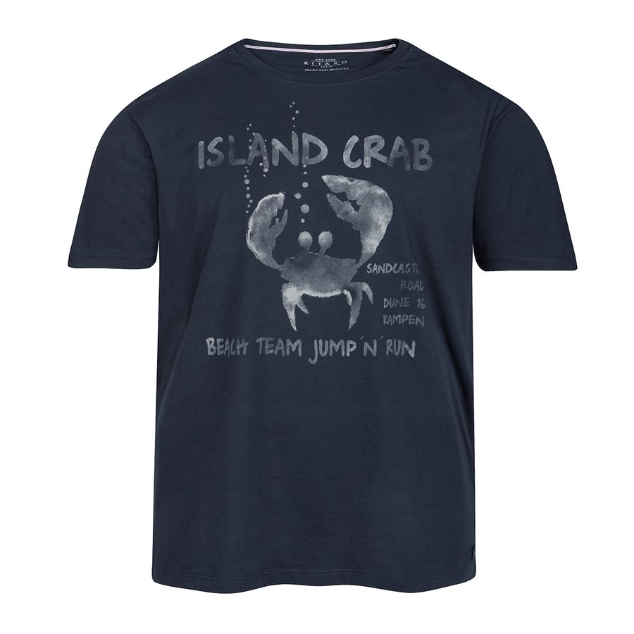 Übergröße Kitaro T-Shirt navy Vintage Druck