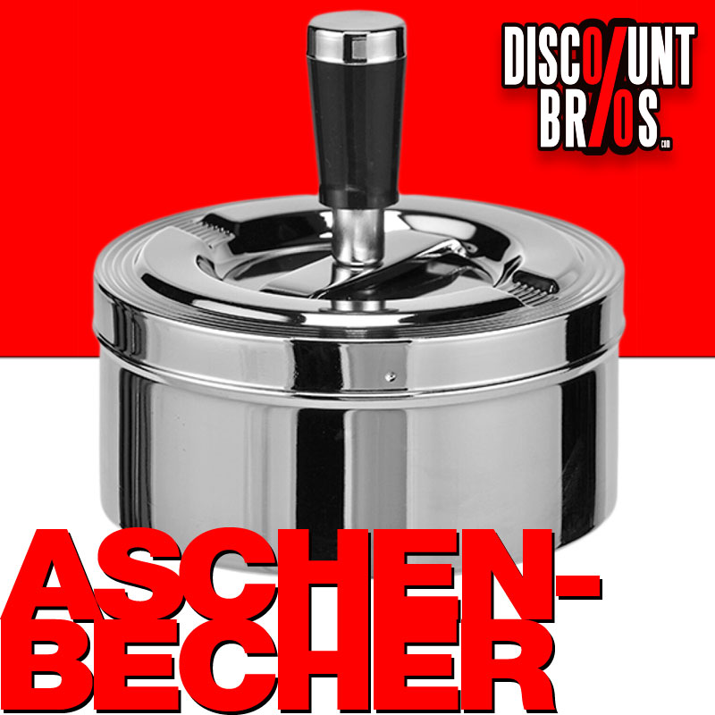 Drehaschenbecher DREH-ASCHENBECHER verchromter Aschenbecher 11cm
