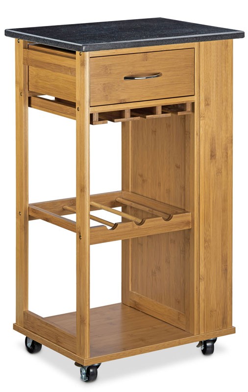 Haushaltswagen KÜCHENTROLLEY Küchenwagen mit Marmorplatte ALFRED L