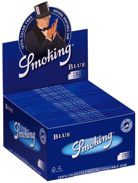 50 × SMOKING BLUE King Size Papers Blau 33 Blatt Zigarettenpapier 108×52mm 50 × SMOKING BLUE King Size Papers Blau 33 Blatt Zigarettenpapier 108×52mm